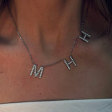 14k gold Custom Oversized Diamond Initial Necklace - Always Coco Fine
