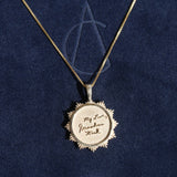 14k gold and diamond Custom Small SunBurst Pendant - Always Coco Fine