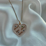 La Madeleine - Our Custom Heart Pendant with Diamond Edging