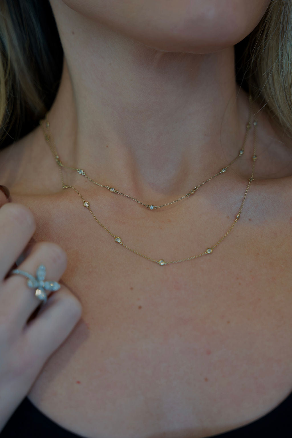 14k gold Delicate Diamonds By the Yard Chain - Always Coco Fine