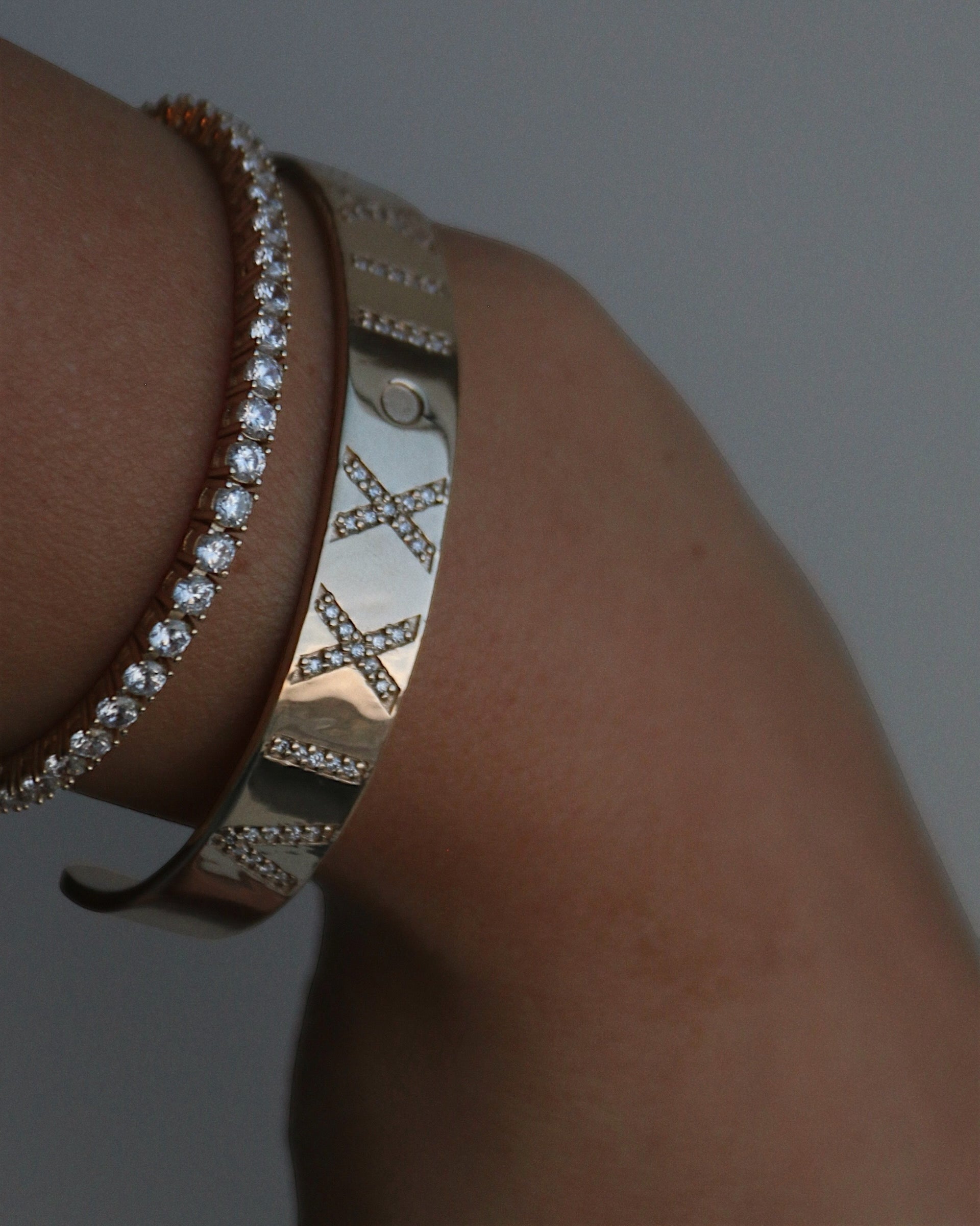 14k gold and diamond Customizable Cuff - Always Coco