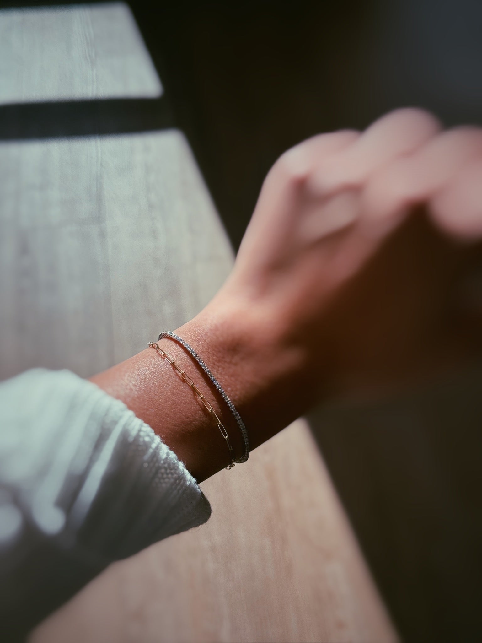 14k gold Delicate Paperclip Bracelet - Always Coco Fine