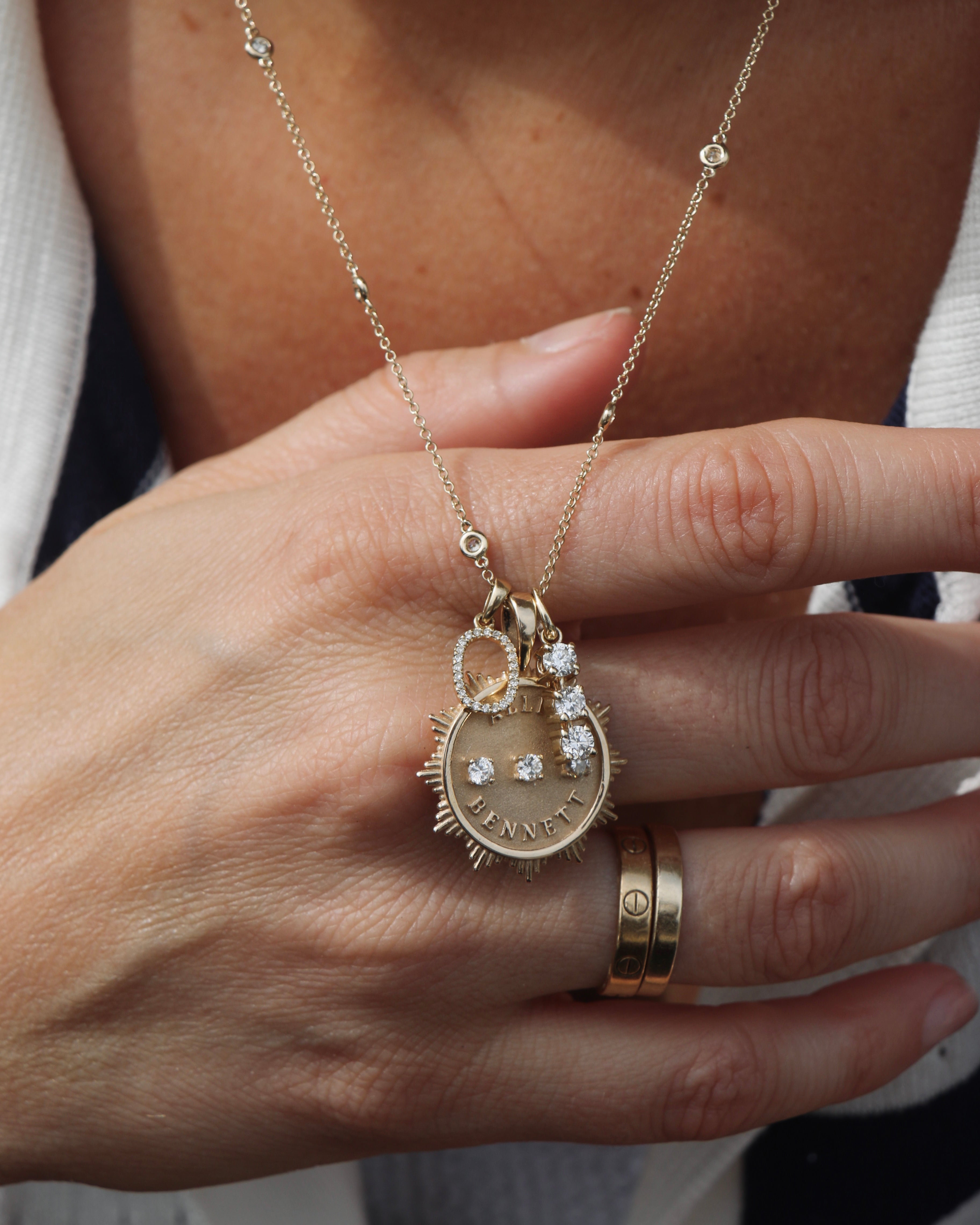 14k Gold Diamond Drop Charm - Always Coco Fine
