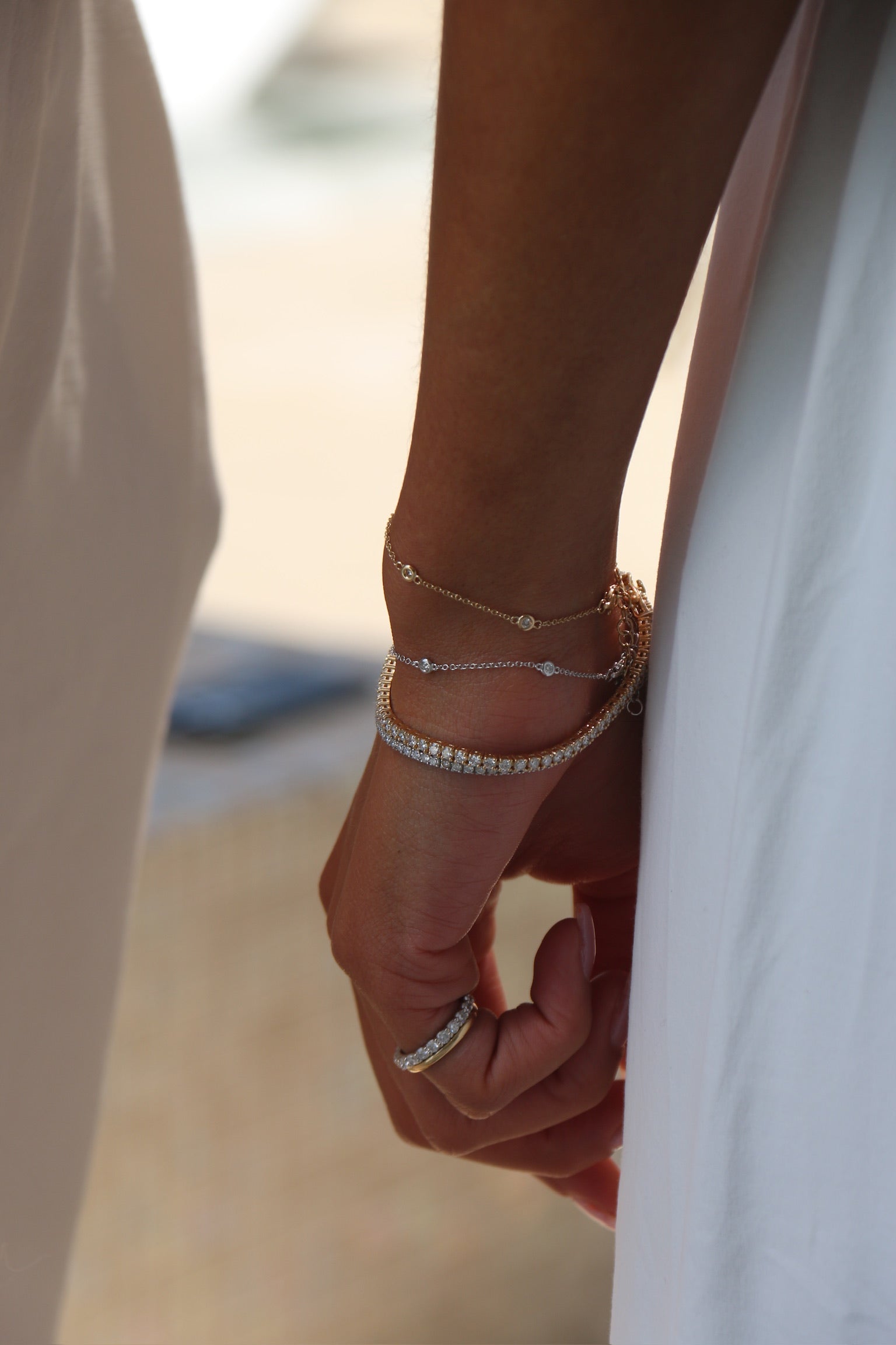 14k gold Diamonds by the Yard Bracelet - Always Coco Fine