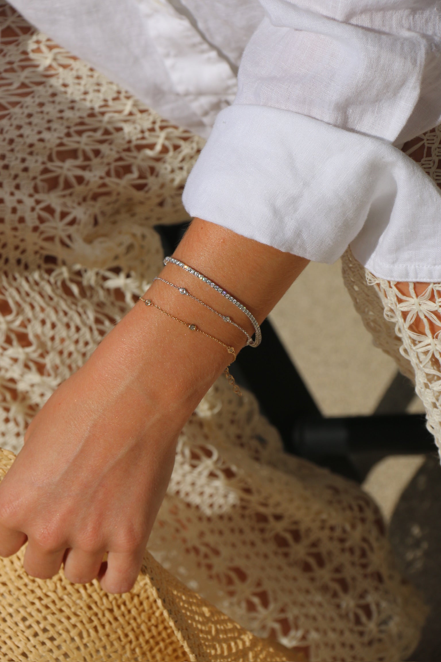 14k gold Diamonds by the Yard Bracelet - Always Coco Fine