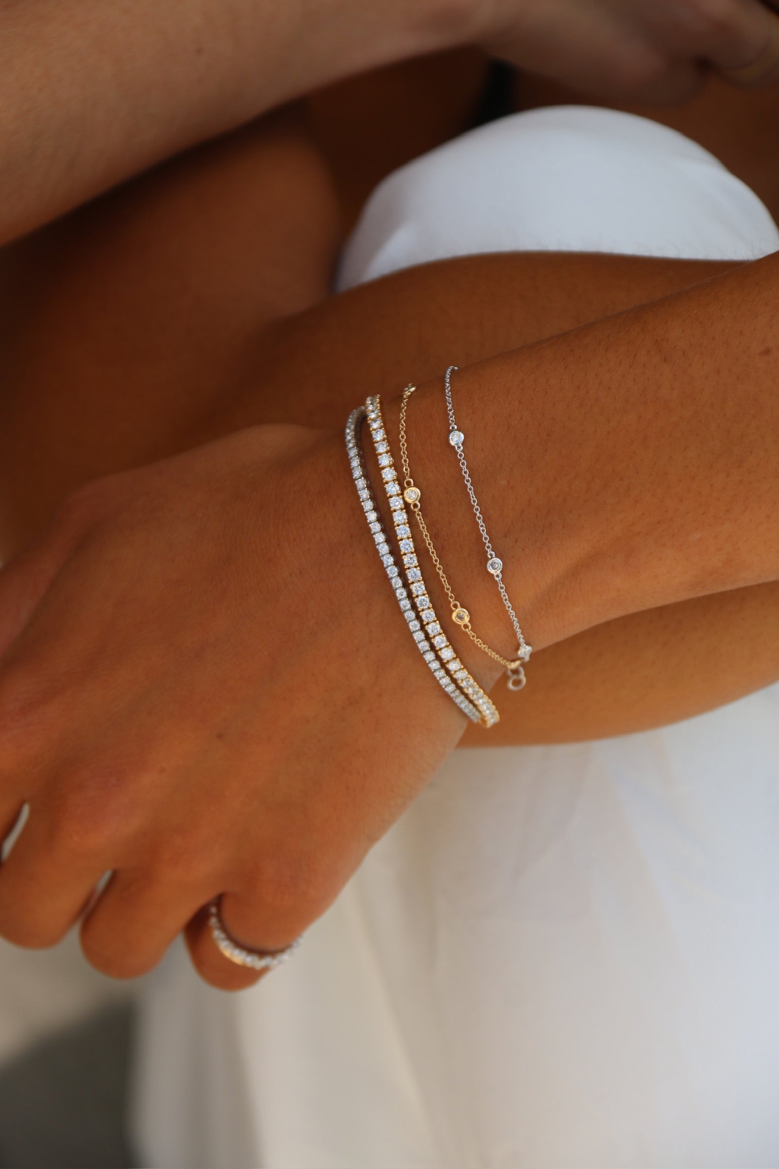 14k gold Diamonds by the Yard Bracelet - Always Coco Fine