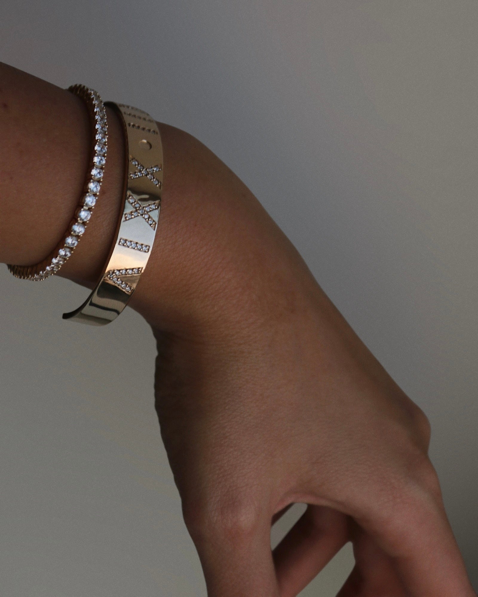 14k gold and diamond Customizable Cuff - Always Coco