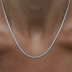 14k Three Prong Diamond Tennis Necklace - Always Coco Fine
