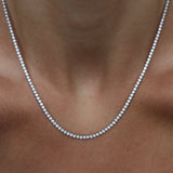 14k Three Prong Diamond Tennis Necklace - Always Coco Fine