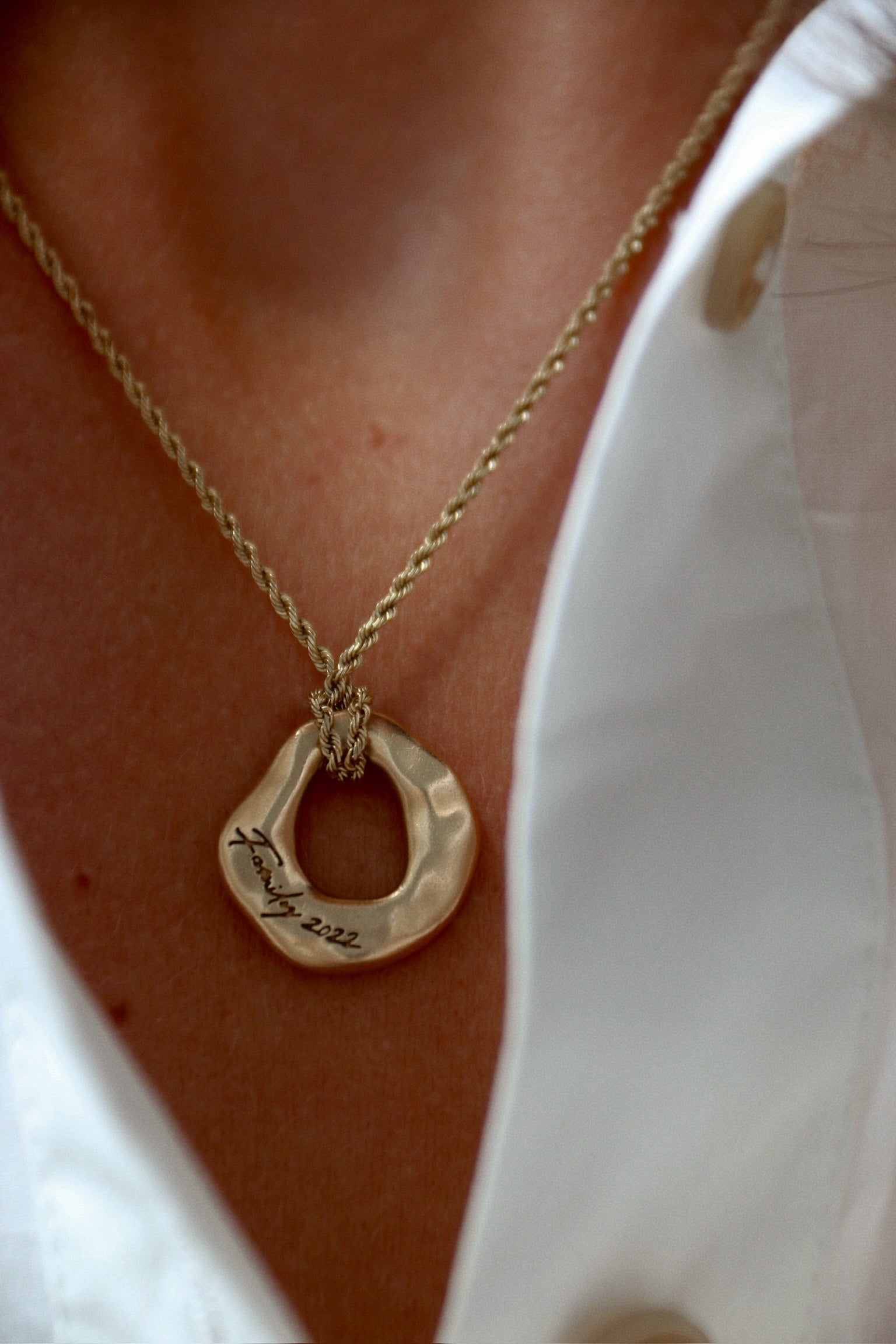 Custom 14k Gold and diamond Organic Pendant - Always Coco