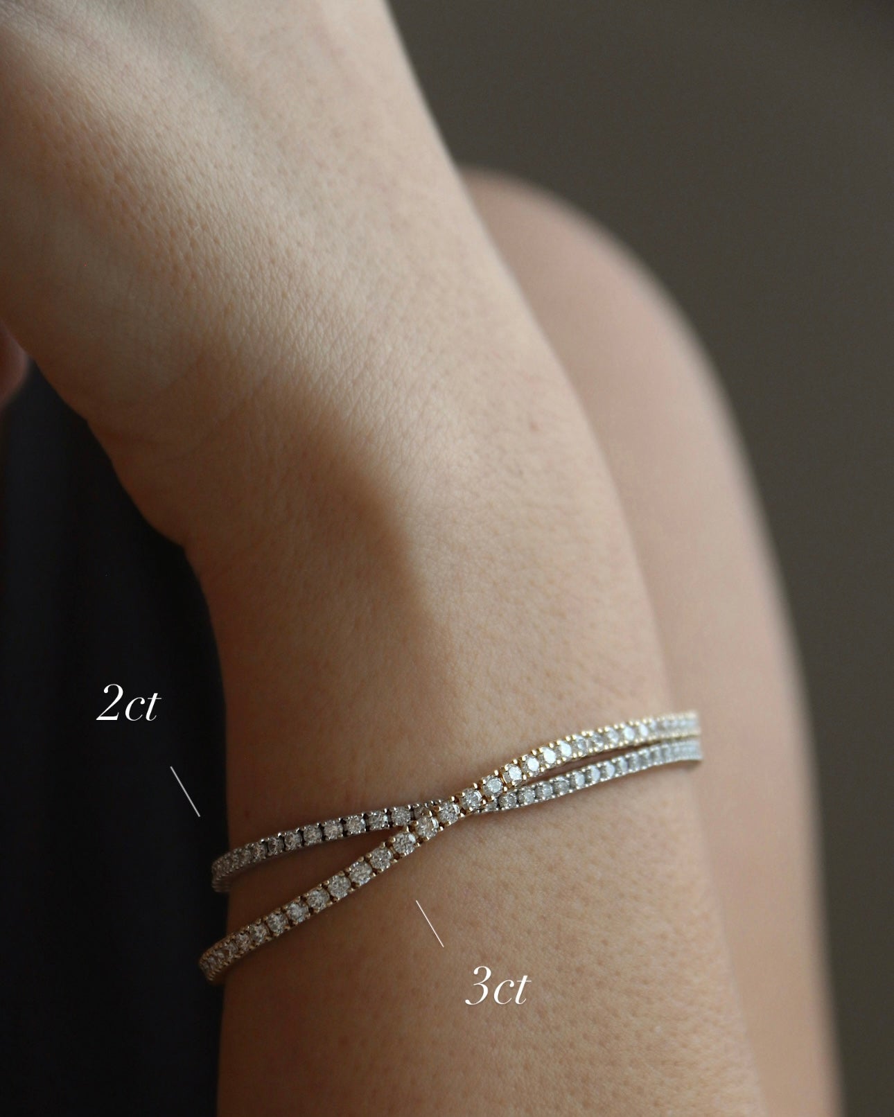 14k gold Square Diamond Tennis Bracelets 2ct to 6ct - Always Coco Fine