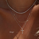 14k gold Diamond Everyday Cross Necklace - Always Coco Fine