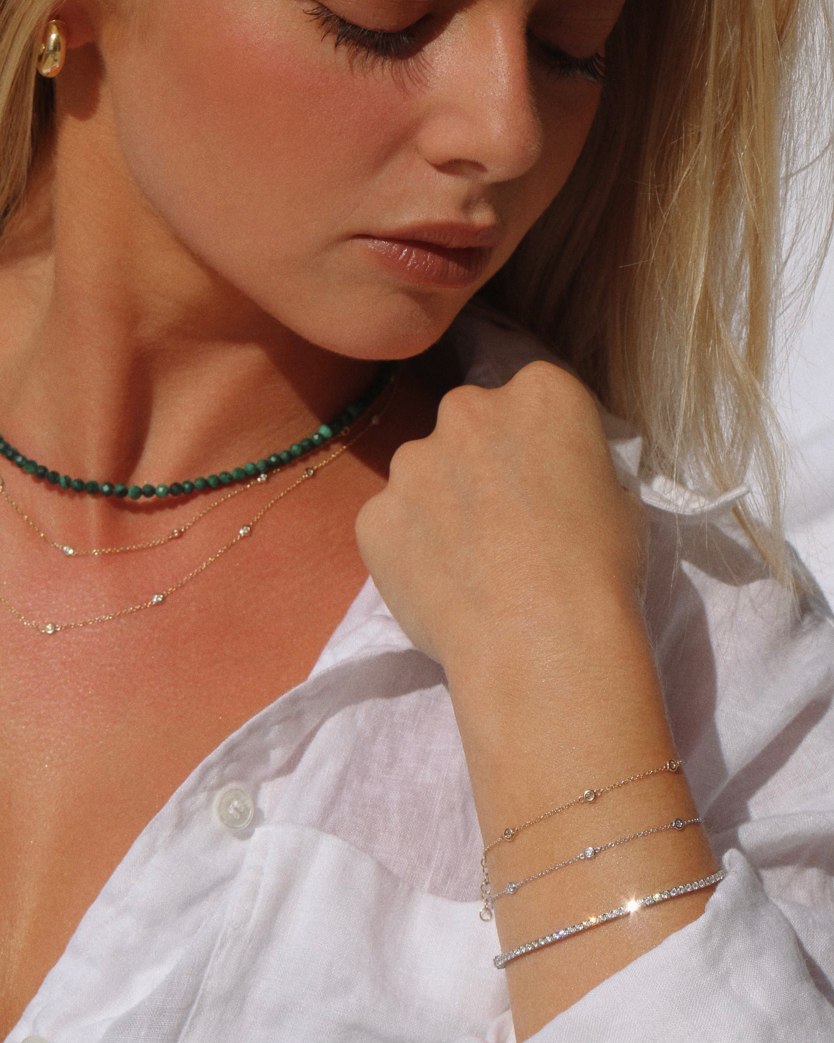 14k gold Diamonds by the Yard Bracelet - Always Coco Fine