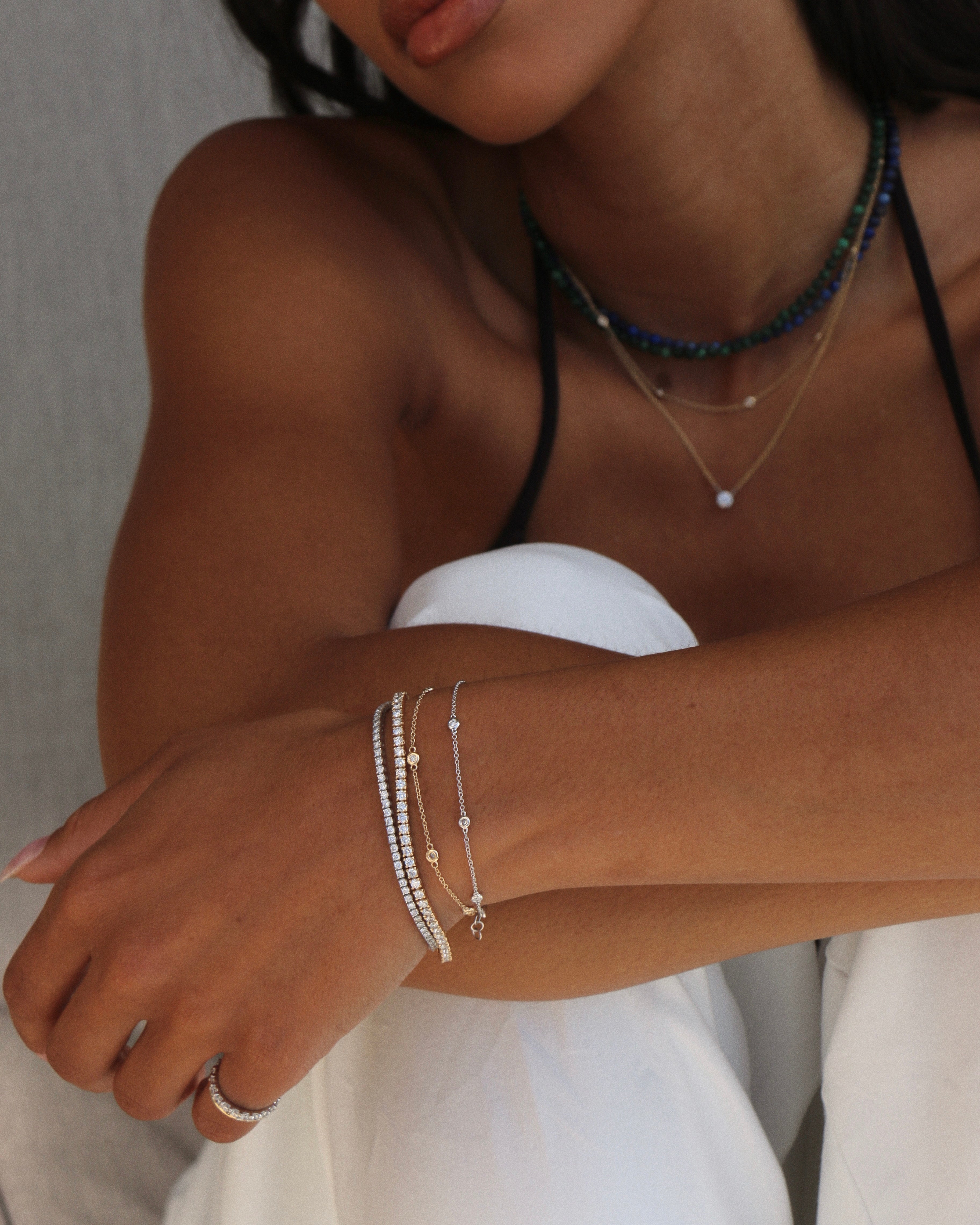 14k gold Diamonds by the Yard Bracelet - Always Coco Fine