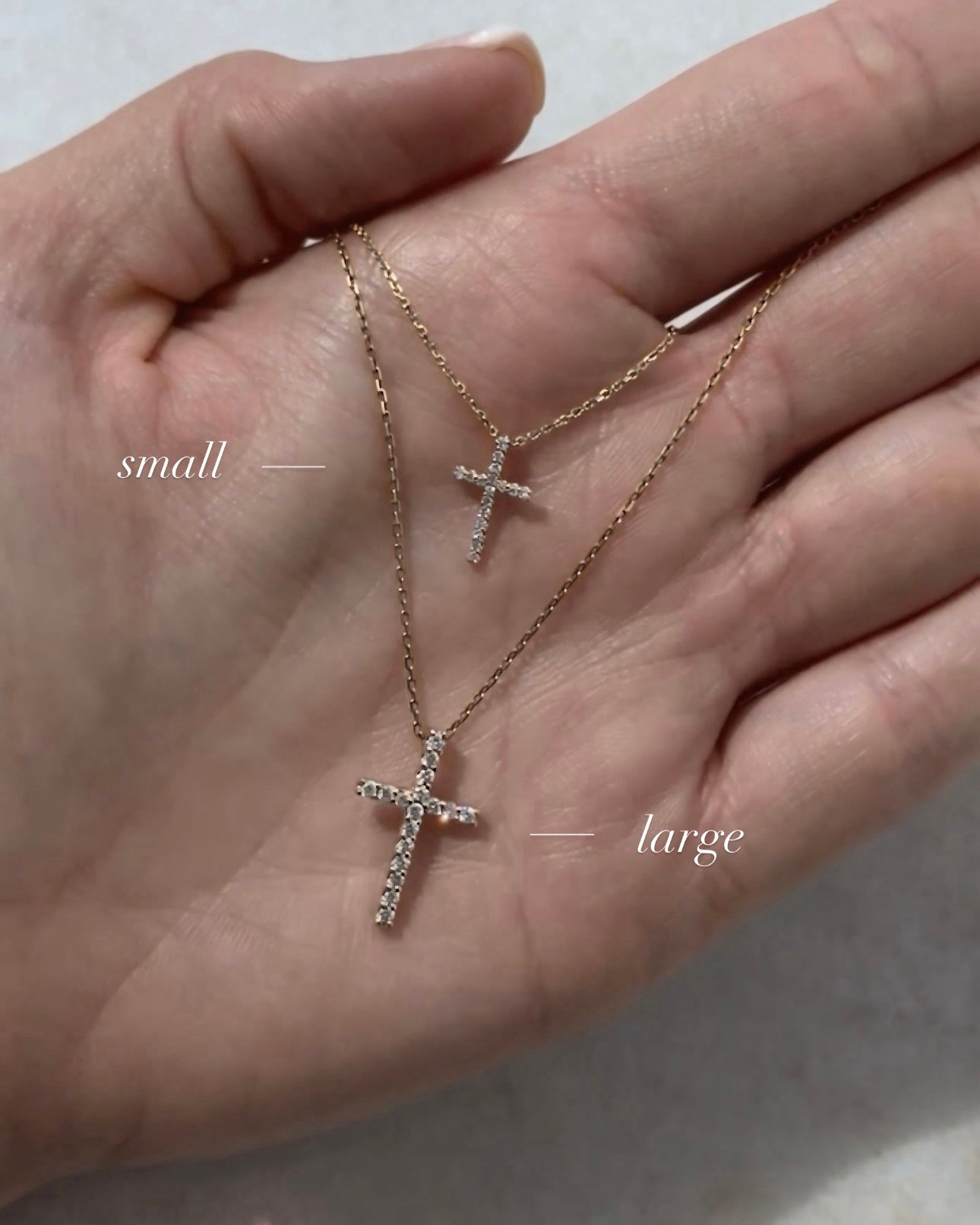 14k gold Diamond Everyday Cross Necklace - Always Coco Fine