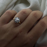 14k gold Custom Round Diamond Solitaire Engagement Ring - Always Coco Fine