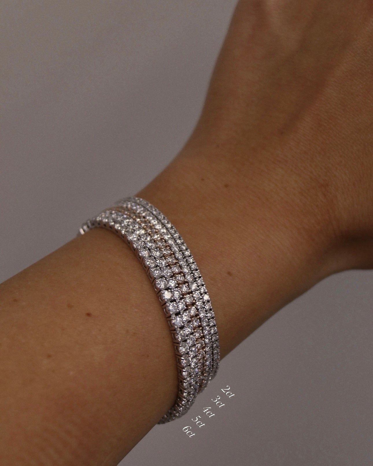14k gold Square Diamond Tennis Bracelets 2ct to 6ct - Always Coco Fine