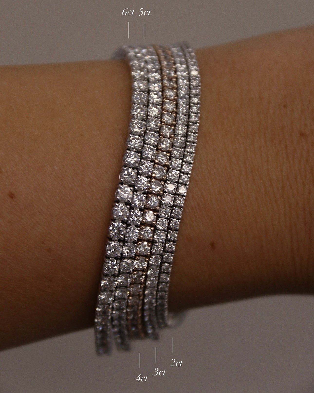 14k gold Square Diamond Tennis Bracelets 2ct to 6ct - Always Coco Fine