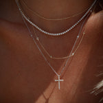 14k gold Diamond Everyday Cross Necklace - Always Coco Fine