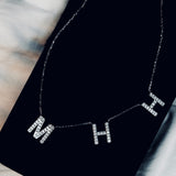 14k gold Custom Oversized Diamond Initial Necklace - Always Coco Fine