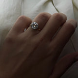 14k gold Custom Round Diamond Solitaire Engagement Ring - Always Coco Fine