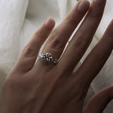Round and Pear engagement Ring