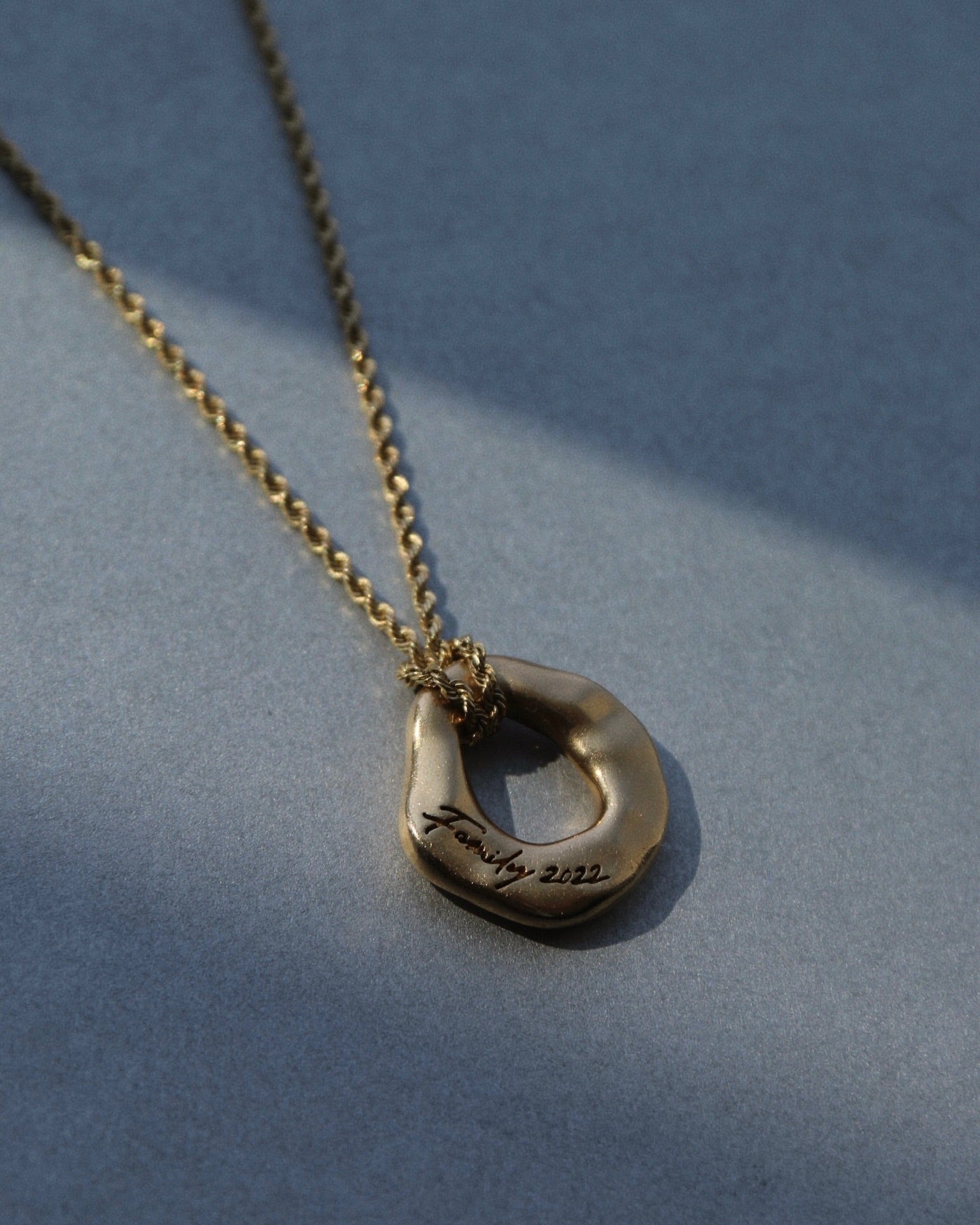 Custom 14k Gold and diamond Organic Pendant - Always Coco