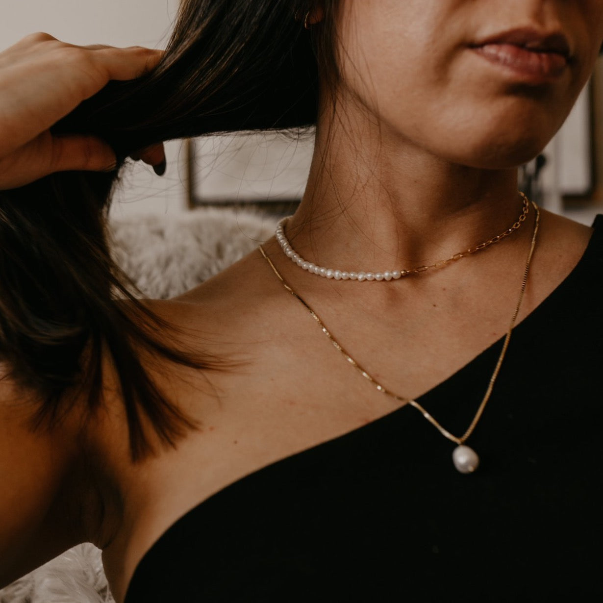 14k gold The Perfect Pearl Drop Chain - Always Coco Fine