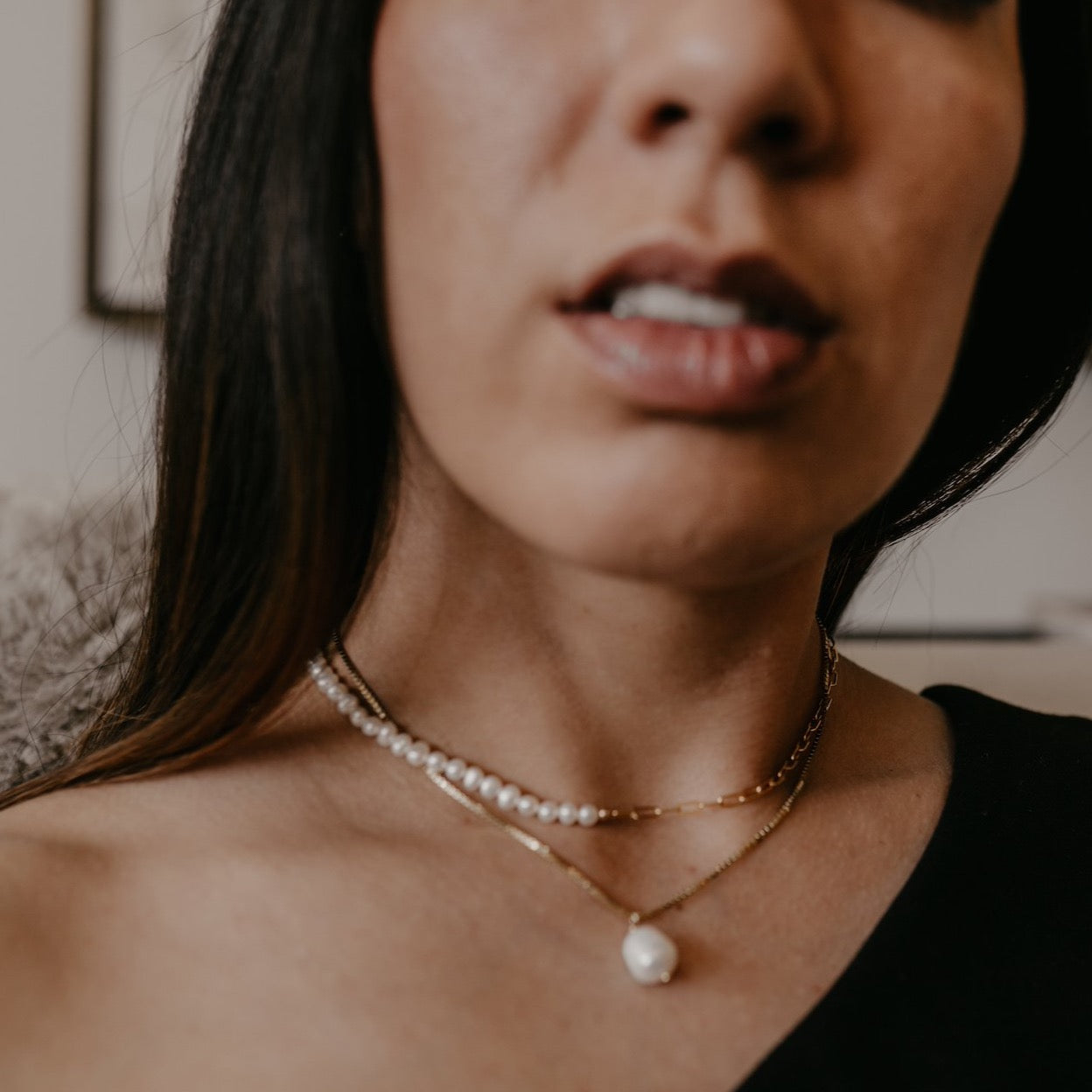 14k gold The Perfect Pearl Drop Chain - Always Coco Fine