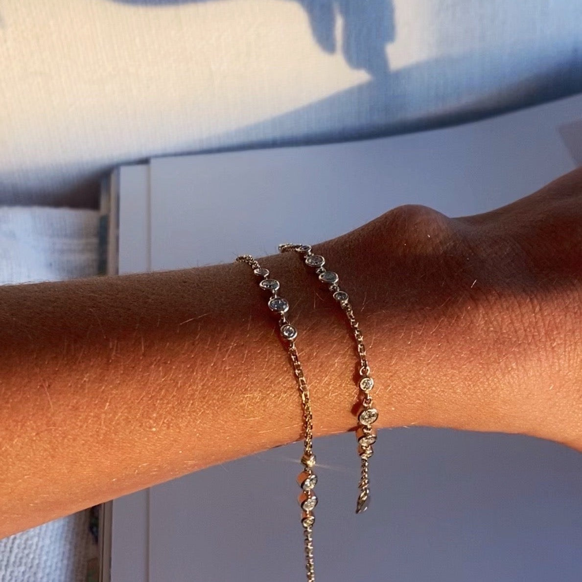 14k Yellow Gold with Bezel Diamonds - Always Coco Fine