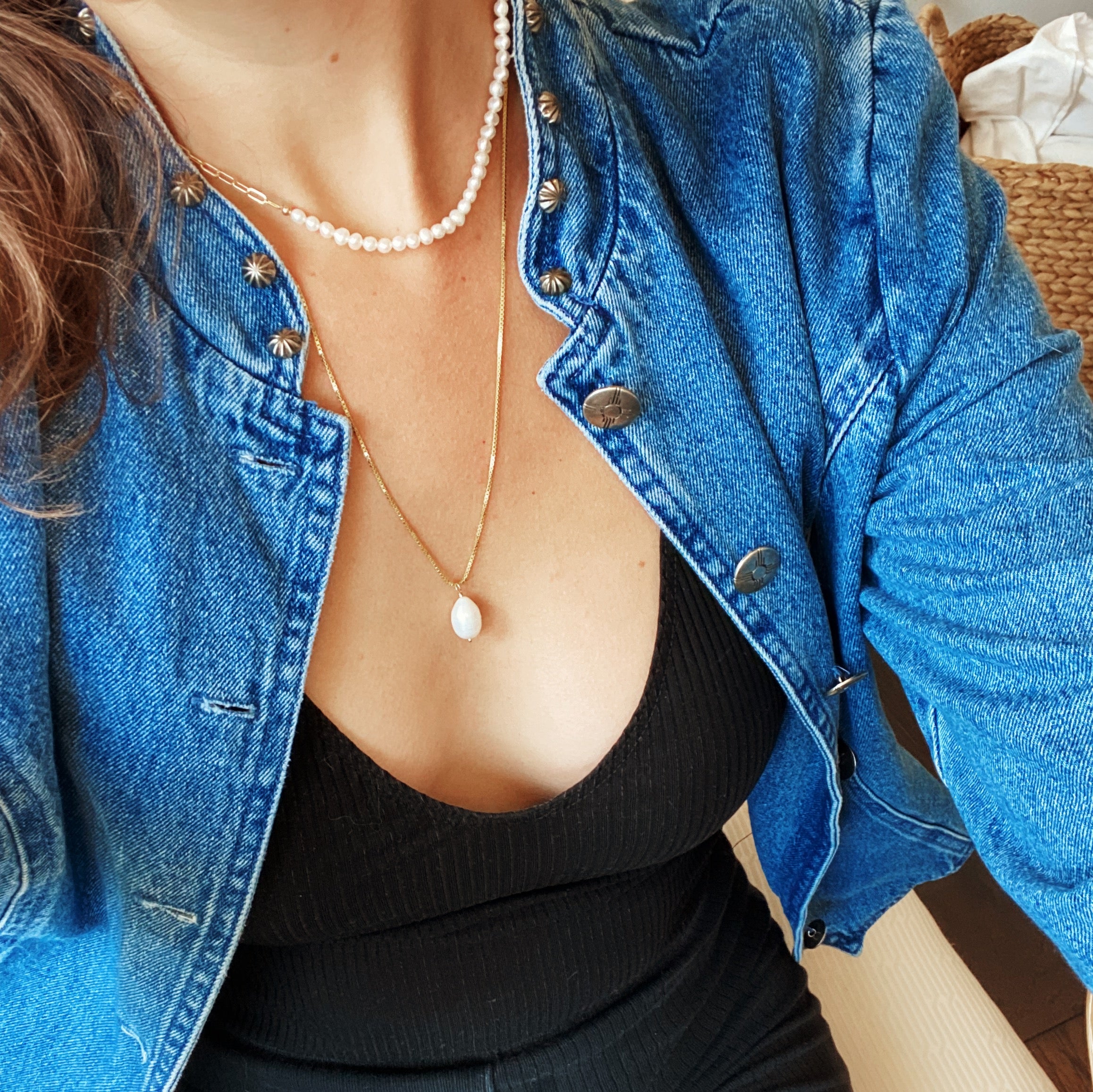 14k gold The Perfect Pearl Drop Chain - Always Coco Fine