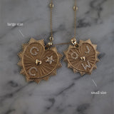 Custom Sunburst Heart Pendant