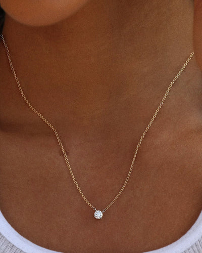 Diamond Solitare Necklace