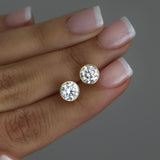 Bezel Set Diamond Studs