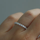 Single-Prong 14k Gold Round Set Diamond Eternity Band