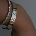 14k gold and diamond Customizable Cuff - Always Coco