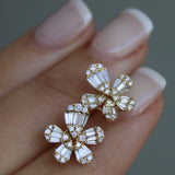 Diamond Floral Earrings