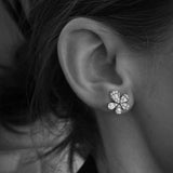 Diamond Floral Earrings