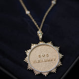 Custom Round SunBurst Pendant