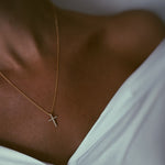 Diamond cross necklace