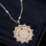 Custom Round SunBurst Pendant