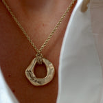 Custom 14k Gold  and diamond Organic Pendant - Always Coco