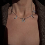 Custom Oversized Diamond Initial Necklace