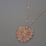 Custom Sunburst Heart Pendant
