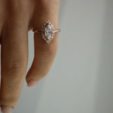 Custom Marquise Halo Ring