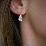 Custom Pear Shaped Wedding Earrings