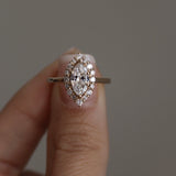 Custom Marquise Halo Ring