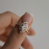 Custom Marquise Halo Ring