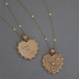 Custom Sunburst Heart Pendant