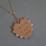 Custom Sunburst Heart Pendant